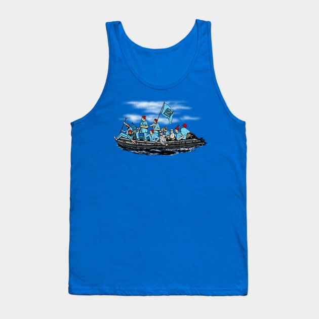 Steve Zissou's Crossing of the Delware Tank Top by TomLedin